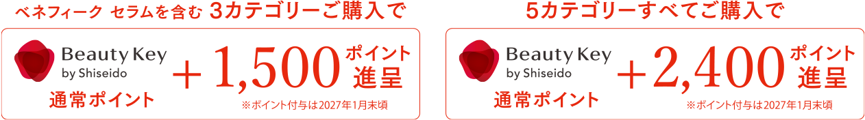 Beauty Key by Shiseido 通常ポイント 2,500ポイント進呈※ポイント付与は2027年1月末頃