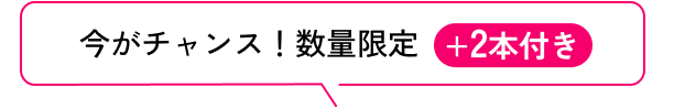 今がチャンス!数量限定 +2本付き